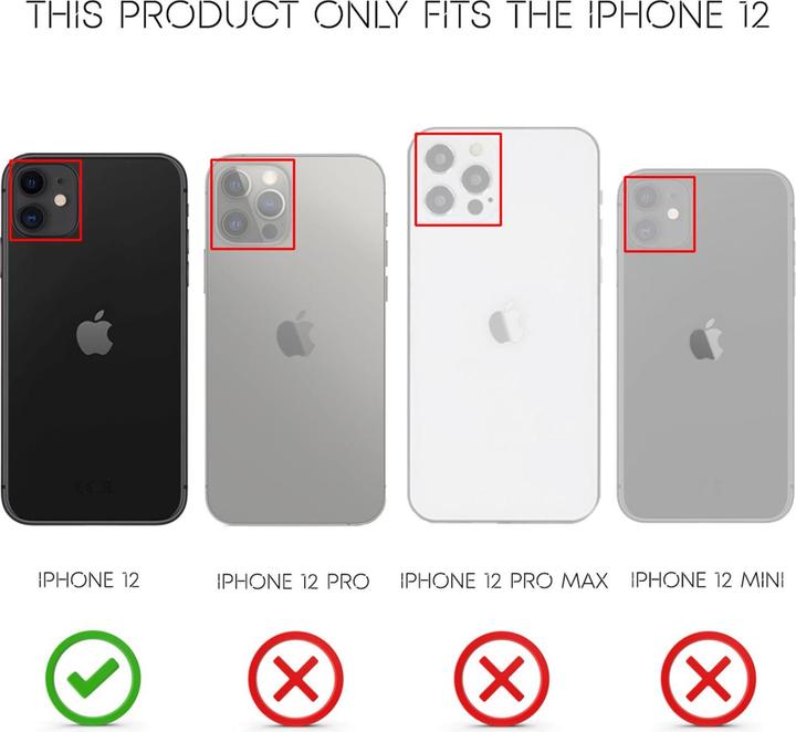 Actual product image Nalia Clear neon cell phone case (Apple iPhone 12)
