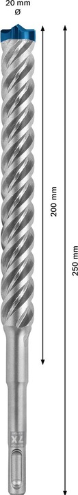 Image du produit Bosch Professional Zubehör Foret marteau Expert SDS plus-7X, 20 x 200 x 250 mm (jusqu'à 20 millimètres)