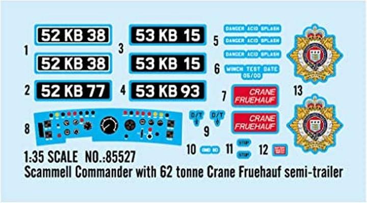 Actual product image Hobby Scammell Commander with 62 tonne Crane Fruehauf semi-trailer