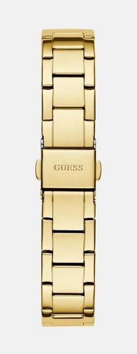 Actual product image Guess P GLD CS W/ CRYS / SUN WHT DL / P GLD BRCT Wristwatch (Watch with gemstone, 30 mm)