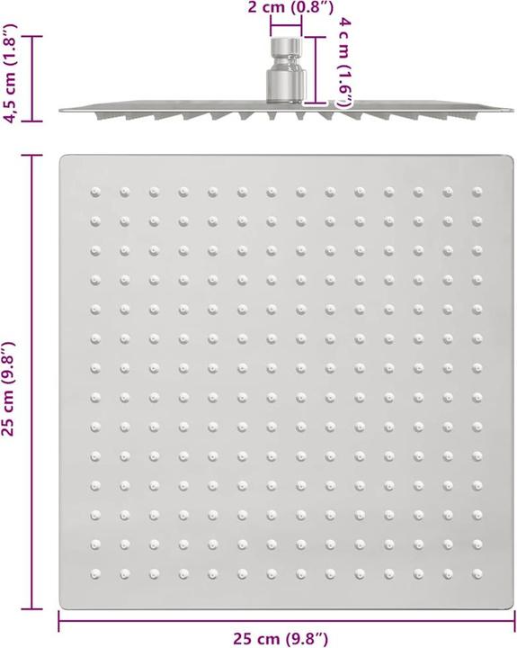Produktbild vidaXL Regenbrause