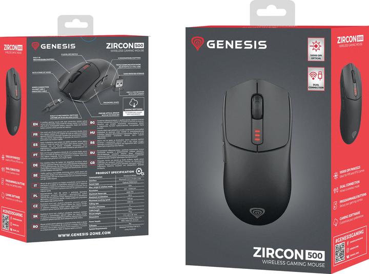 Produktbild Genesis Mysz ZIRCON 500 (NMG-2113) (Kabelgebunden, Kabellos)