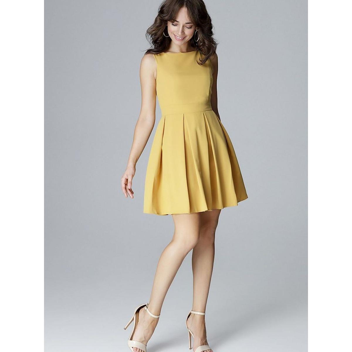 Lenitif, Damen, Kleider, Cocktailkleid, Gelb, (L)