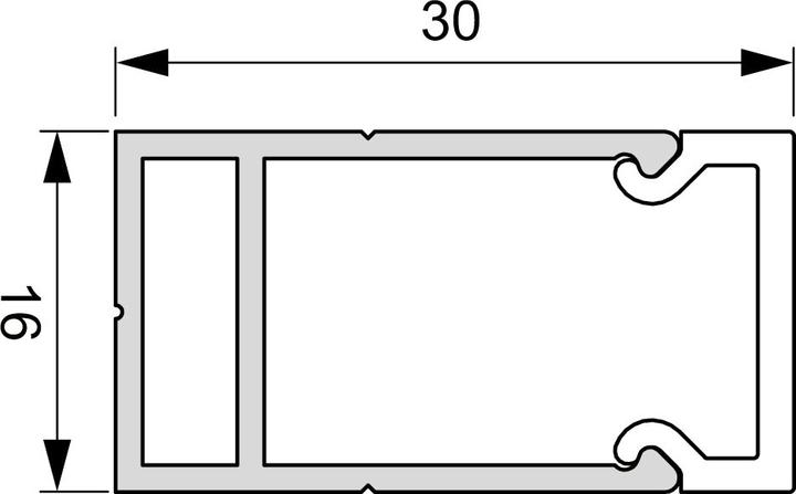 Actual product image L&S LED flush-mounting/ surface-mounting profiles WTU 5 with light screen