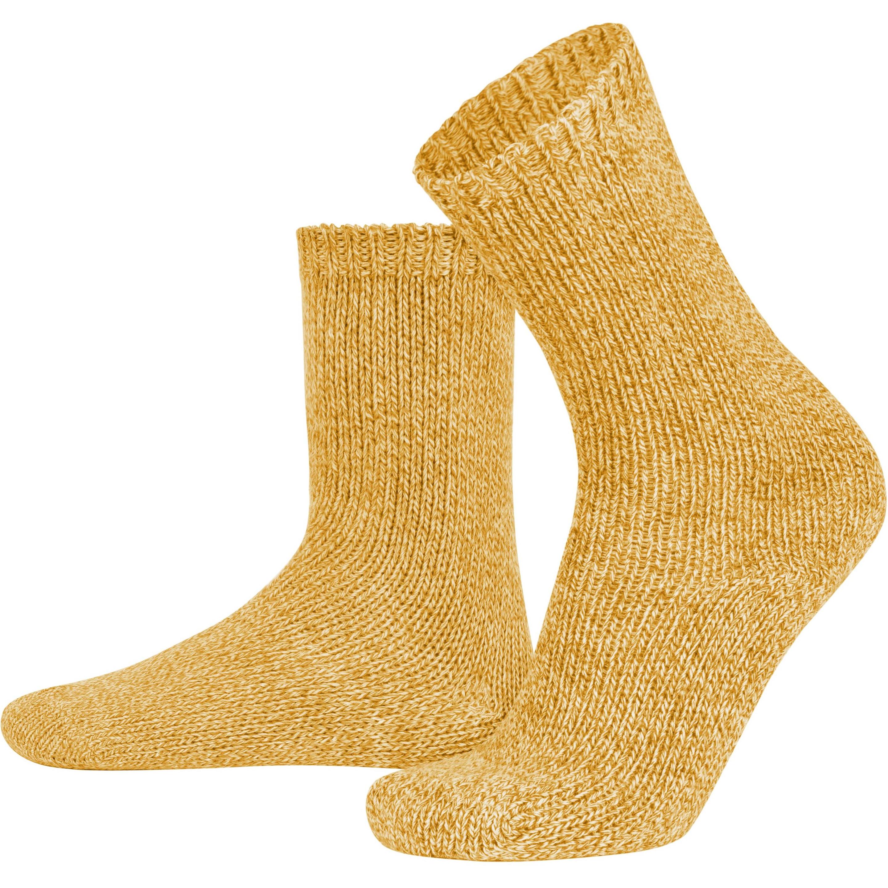Normani, Herren, Socken, 2 Strickwollsocken aus Baum- und Schafwolle, Gelb, (2er Pack, 47 - 50)