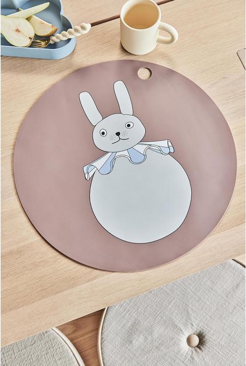 Actual product image OYOY Mini Children's Table Set Pompom Rabbit Ø39 cm