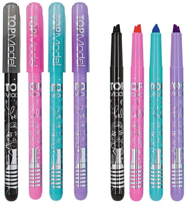 Produktbild Depesche Handlettering Set Top Model (Schwarz, Violett, Pink, Türkis, 4 x)