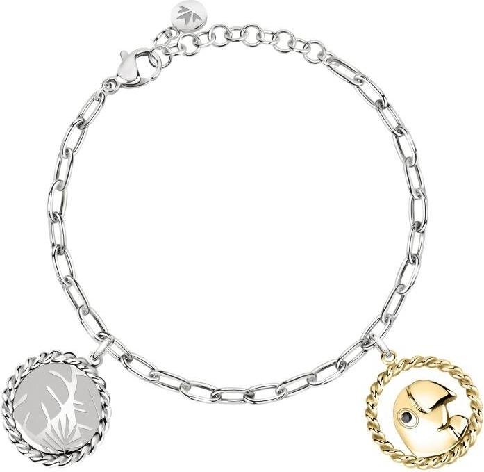 Immagine prodotto Morellato Bracciale in acciaio con ciondolo a forma di pappagallo Madagascar SATF07 per bambini