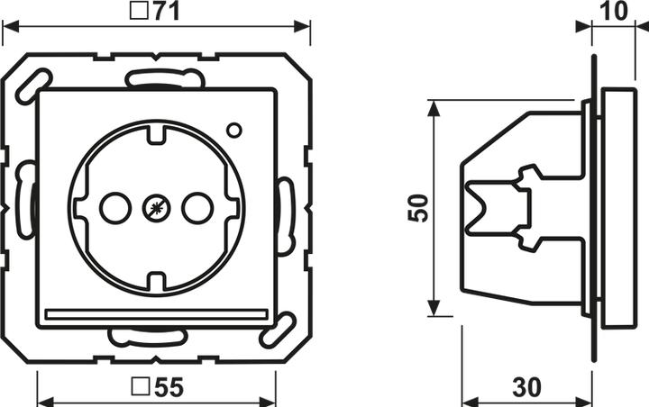 Actual product image JUNG SCHUKO socket outlet 16A 250V A 1520-O SW LNW