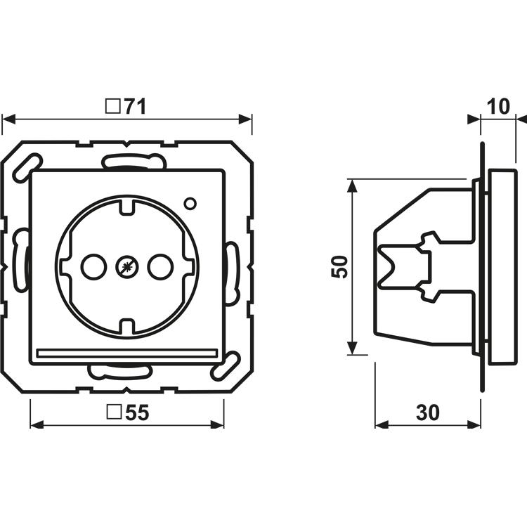 Thumbnail - JUNG, Steckdose, SCHUKO-Steckdose 16A 250V A 1520-O ANM LNW
