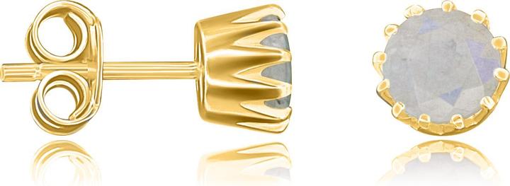 Produktbild Leyda Ohstecker Regenbogen Mondstein (Silber 925 1 Mikron Gelb Vergo)