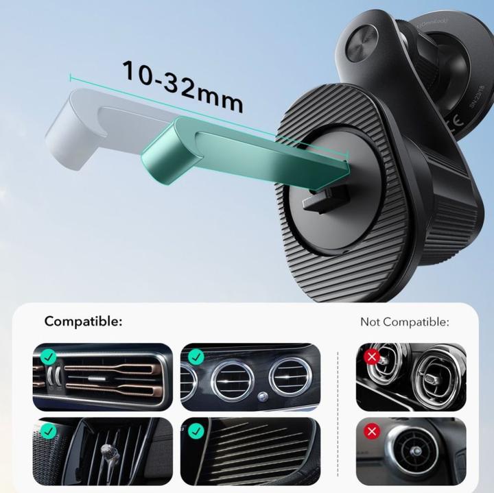 Actual product image ESR OmniLock Magnetic Car Mount (Air Vent), Black Carbon Fiber