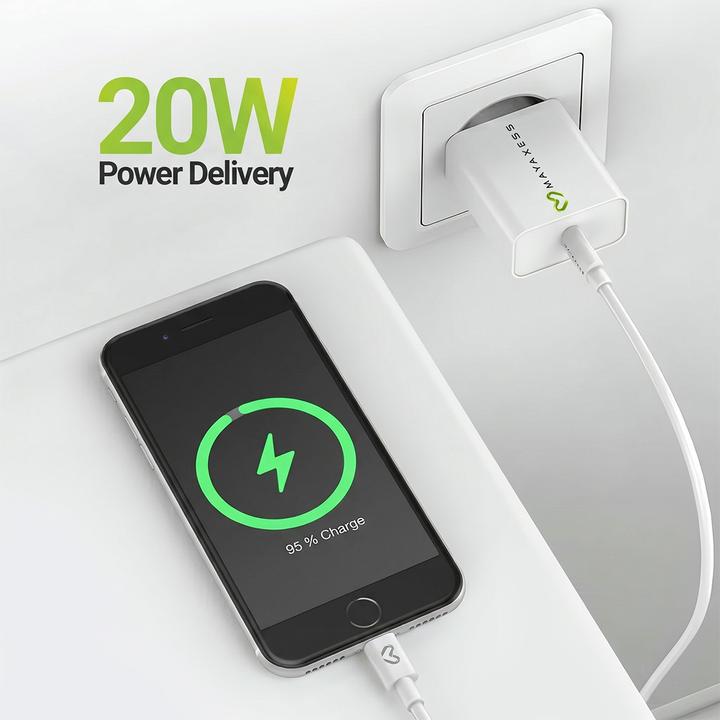 Produktbild Mayaxess iPhone SE 2020 Ladegerät + Kabel (18 W)