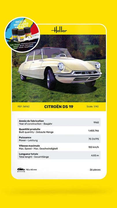 Image du produit Heller KIT DE DÉMARRAGE Citroën DS 19