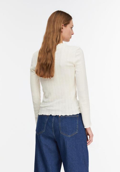 Produktbild Comma Langarmshirt aus Ajoursjersey (48)