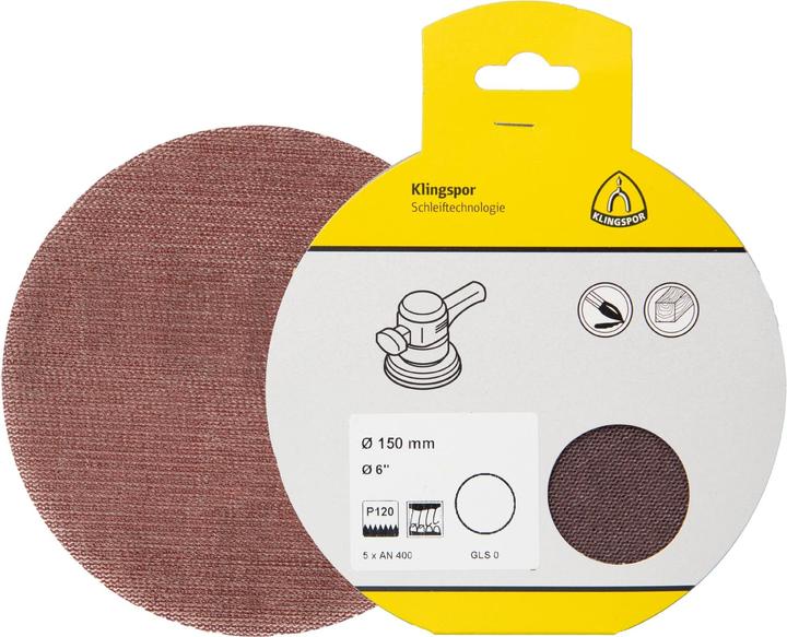 Actual product image Klingspor AN 400 retail pack - discs 125 mm (240)