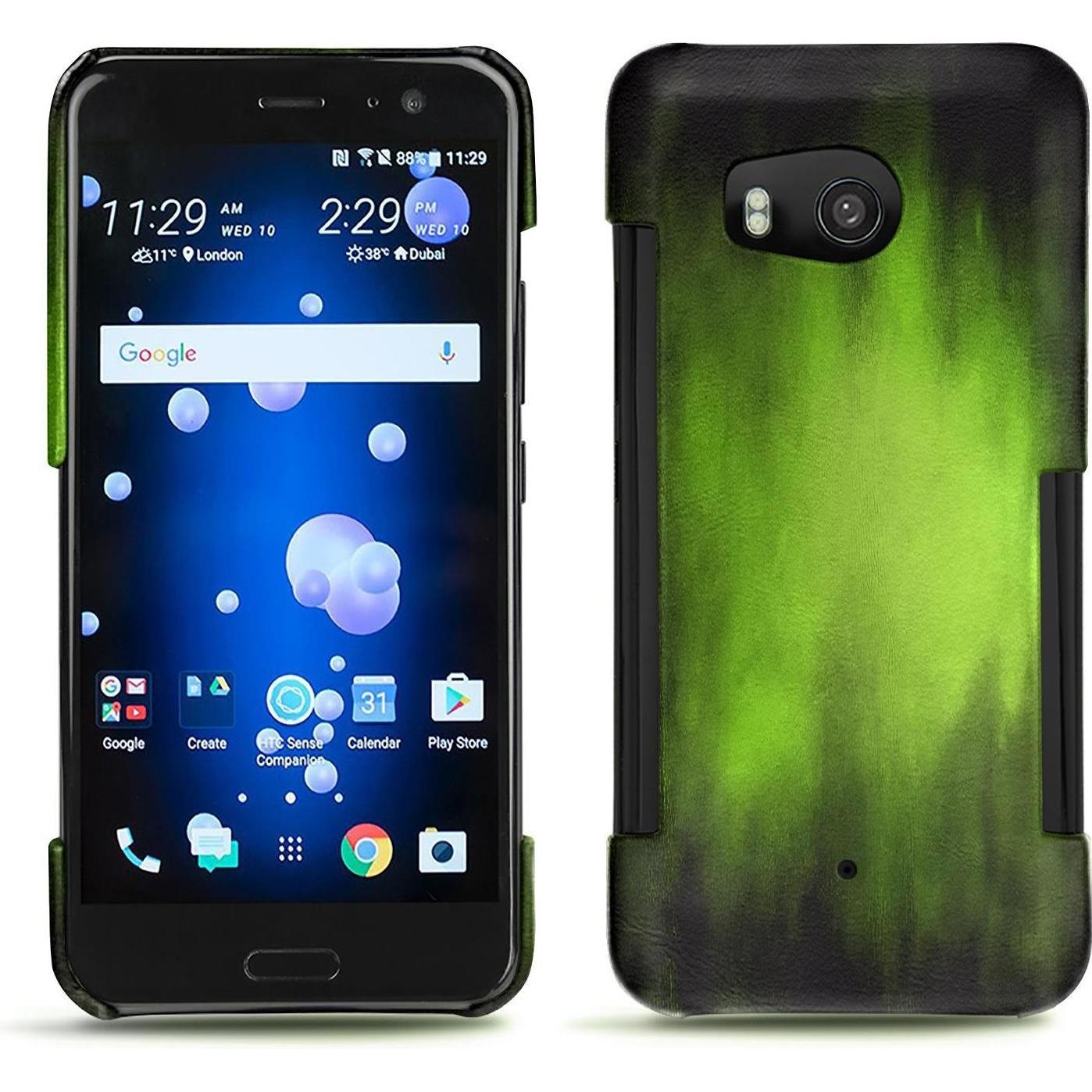 Thumbnail - Noreve Lederschutzhülle (HTC U11), Smartphone Hülle, Grün