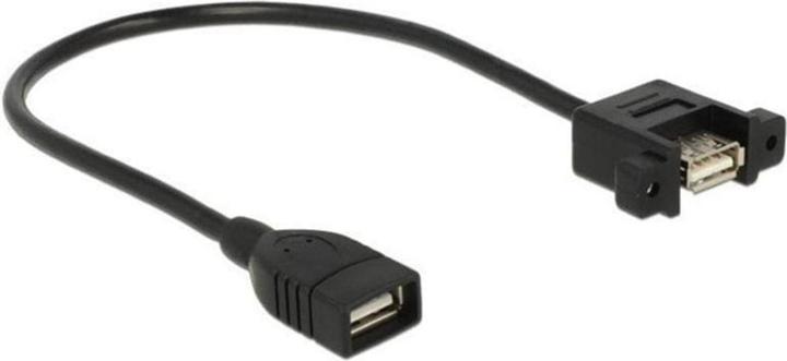 Produktbild Delock USB2.0-Kabel A-A: 1m, zum einseitig Einbau (0.25 m, USB 2.0, 2.50 W)