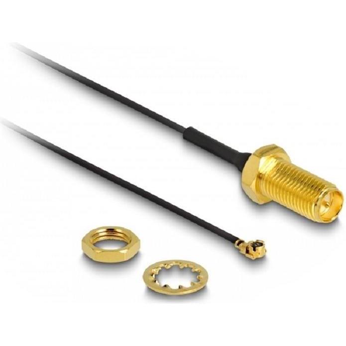 Thumbnail - Delock RP-SMA-Bu - MHF/U.FL(I-Pex) Kabel (Antennenkabel), Antennenkabel