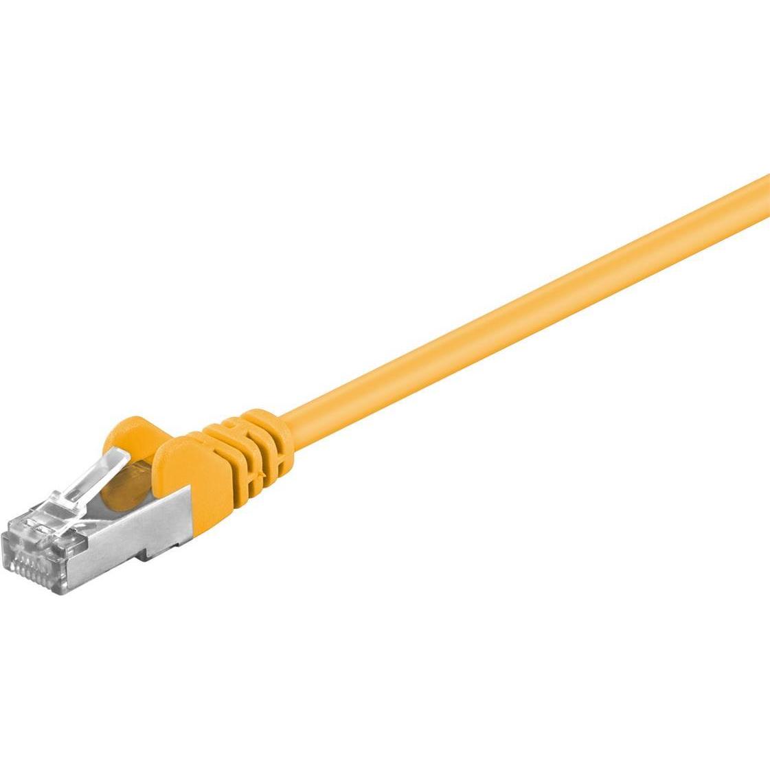 Goobay CAT 5e Patchkabel, F/UTP, Gelb, 7.5 m (F/UTP, CAT5e, 7.50 m), Netzwerkkabel