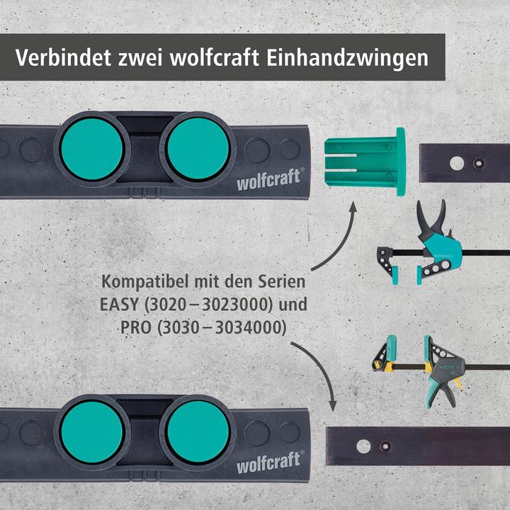 Produktbild wolfcraft 1 Connector PRO/Easy Einhandzw.-Adapter (2000 mm)