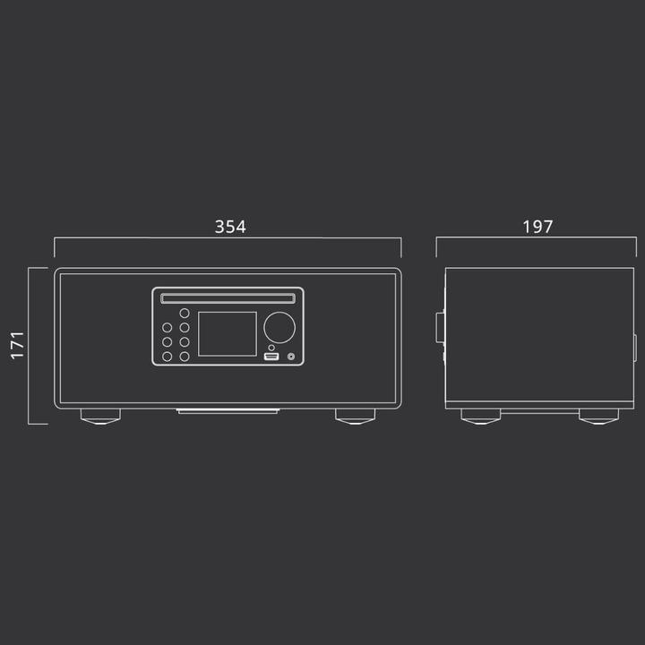 Produktbild Muse Smartes Mikrosystem mit DAB+, Internetradio, CD, Spotify und Bluetooth in Holzdesign (Bluetooth, CD Player)