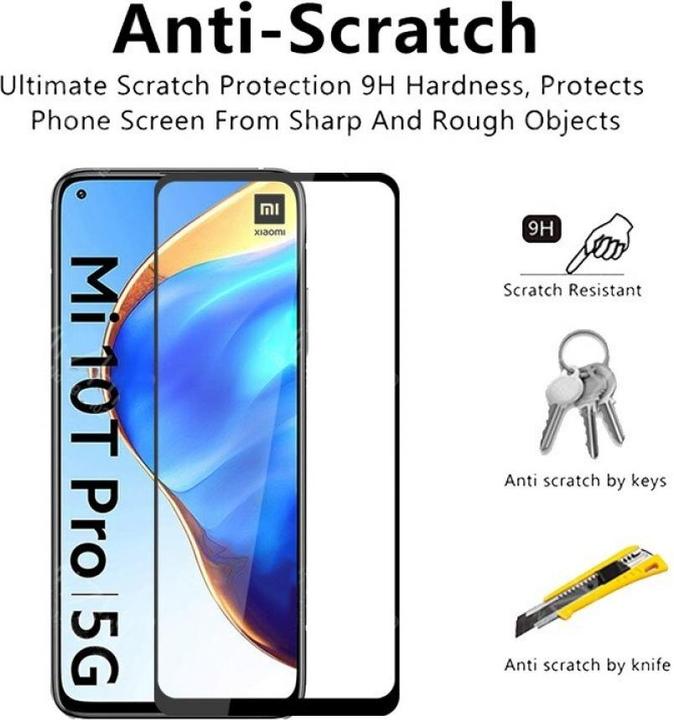 Produktbild Screenguard Xiaomi Mi 10T Pro Full Screen Panzerglas Schutzfolie 2.5D 9H (1 Stück, Xiaomi Mi 10T Pro)