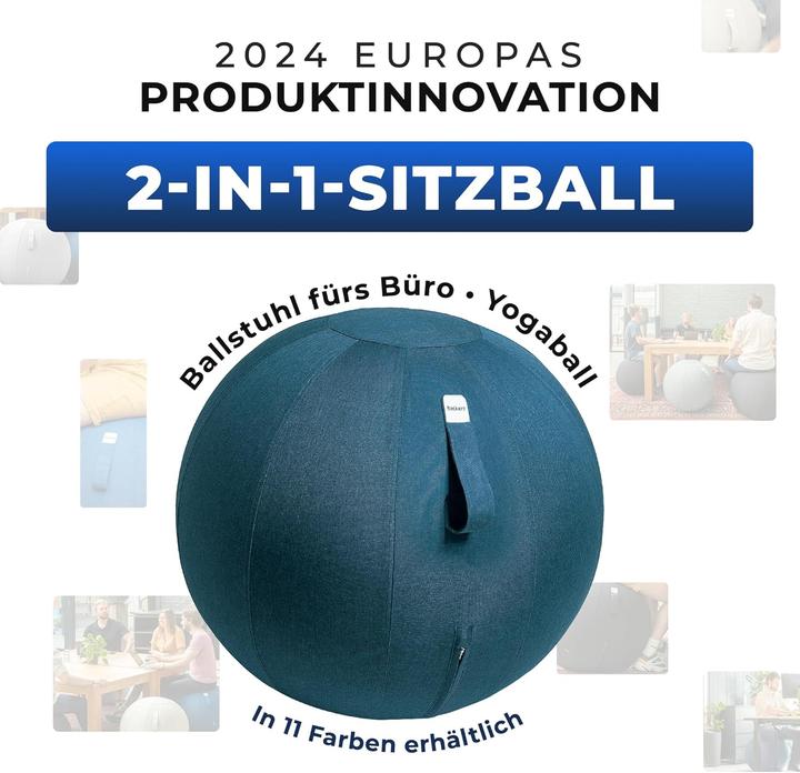 Immagine prodotto Backerz Ergonomischer Sitzball für Büro (65 cm) (65 cm)