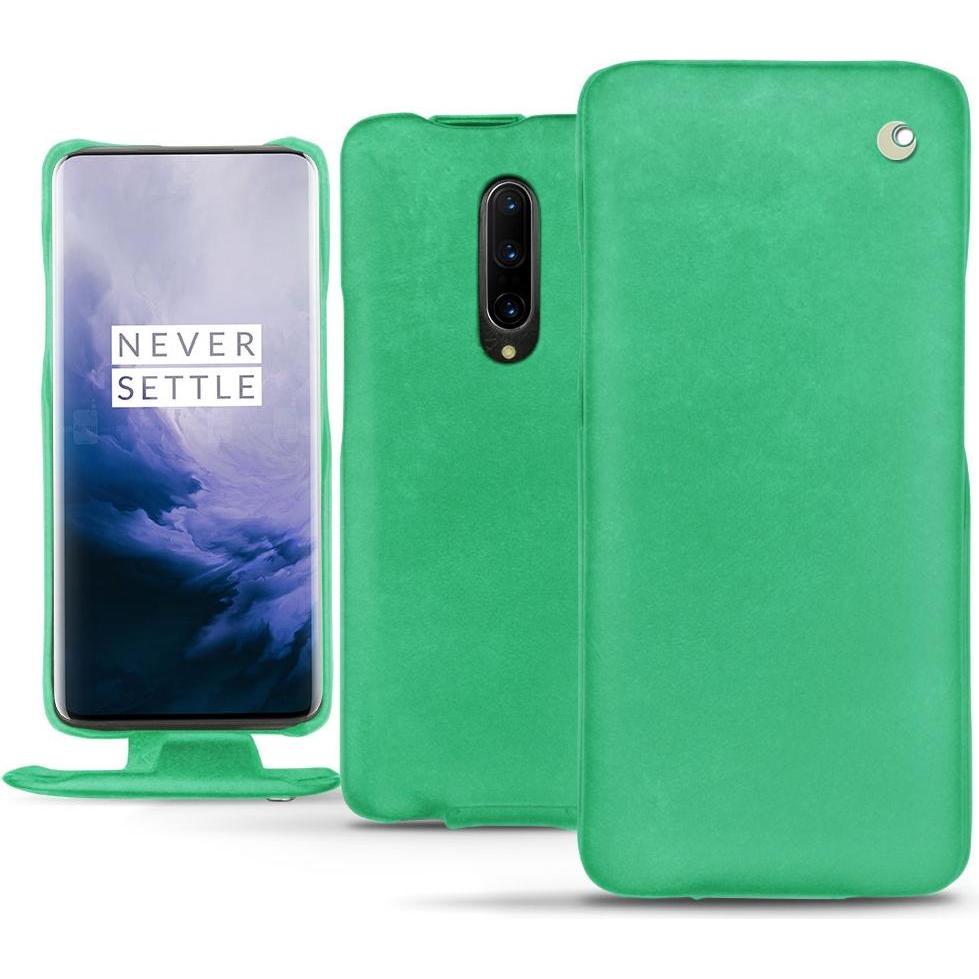 Noreve Lederschutzhülle vertikal (OnePlus 7 Pro), Smartphone Hülle, Grün