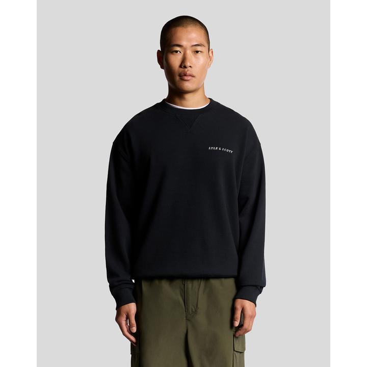 Produktbild Lyle and Scott Sweatshirt mit Pinsel-Schriftzug am Rundhalsausschnitt (XL)
