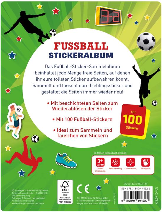 Actual product image My Sticker Album Football with 100 Stickers