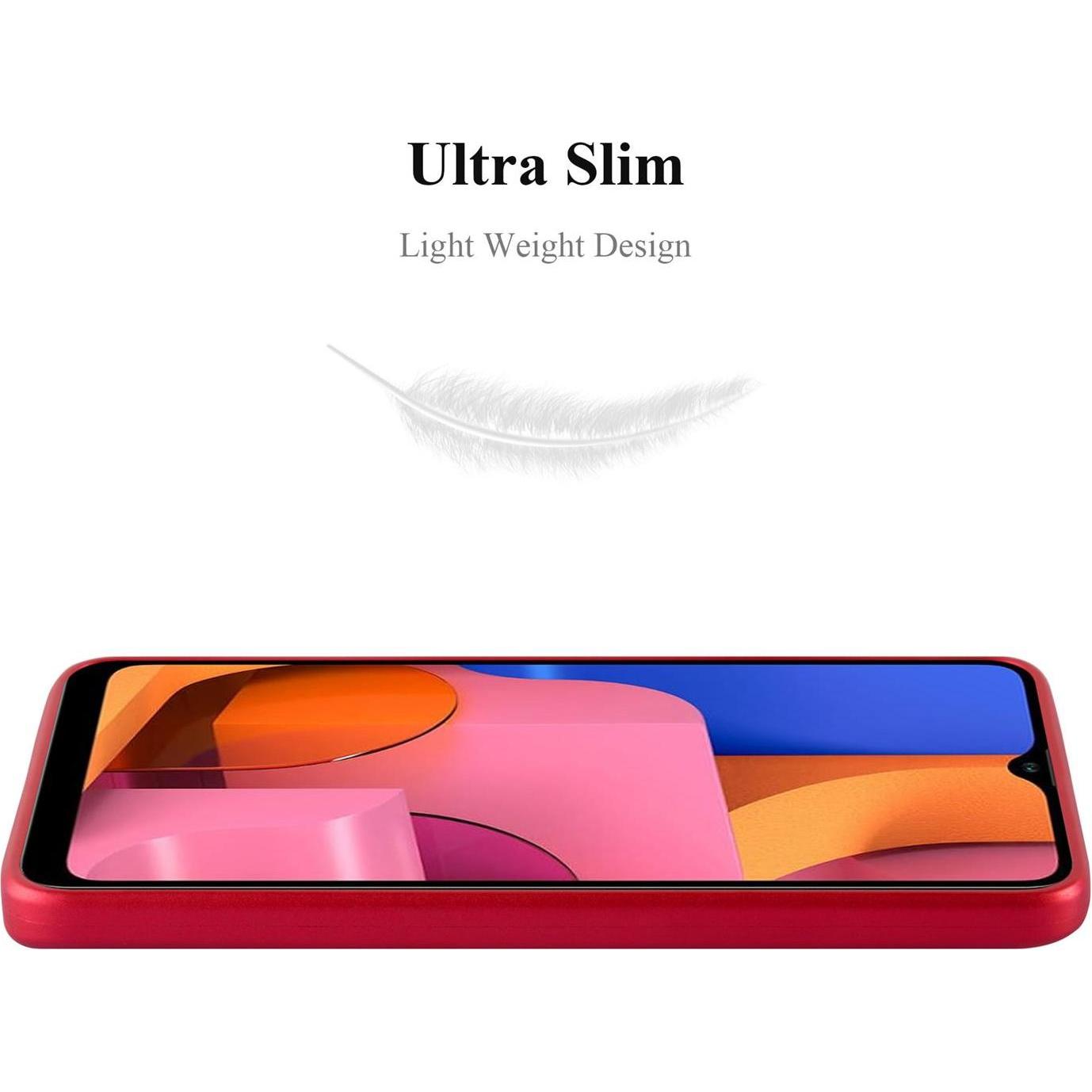 Thumbnail - Cadorabo TPU Matt Metallic Cover (Samsung Galaxy A20s), Smartphone Hülle, Rot