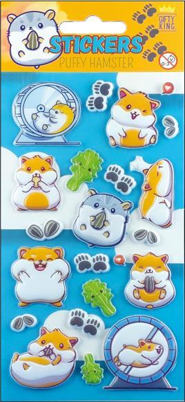 Actual product image King Aufkleber 3D-Effekt Hamster