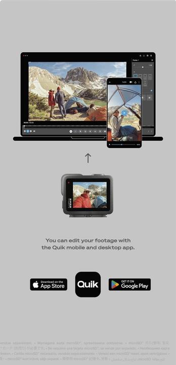 Actual product image GoPro Hero (incl. 128 GB MicroSDXC card) (30p, Bluetooth, Wi-Fi)