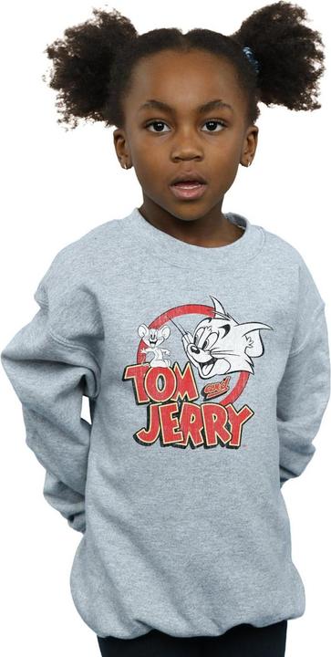 Actual product image Tom & Jerry Girls Distressed Logo Sweatshirt (140, 146)