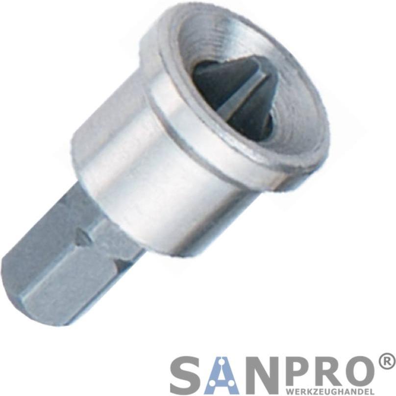 Sanpro, Bits, Phillips Bit 1/4" (6,35 mm) 25 mm lang PH 2 mit Bitabstandhalter (25mm)