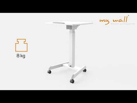 myWall Mobile workstation with foot pedal