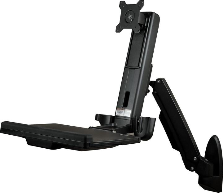 Productafbeelding StarTech Aan de muur bevestigd zit/sta-werkstation - 1 monitor tot 60,96cm 24inch - VESA - In hoogte (Muur, 24", 8 kg)
