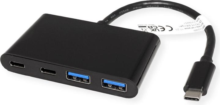 Actual product image Value USB 3.2 Gen 1 Hub, 4x (2x A+ 2x C), Type C connection cable (USB-C, 4 ports)