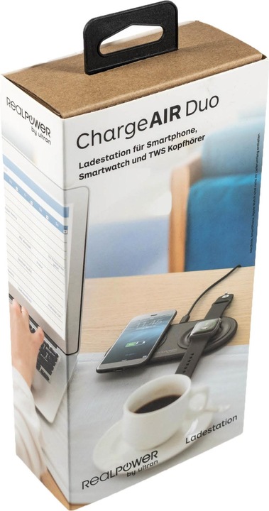 Produktbild RealPower Ladegerät ChargeAir Duo belaidė (15 W)