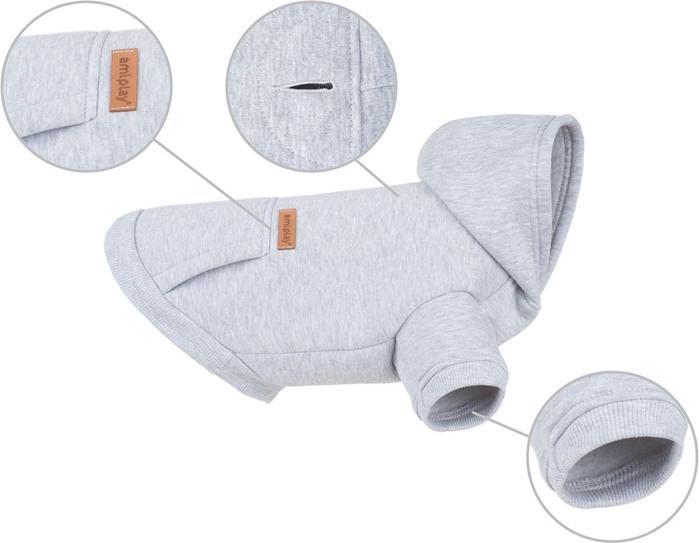 amiplay Hoodie Dog Yorkshire Texas 30cm Gray