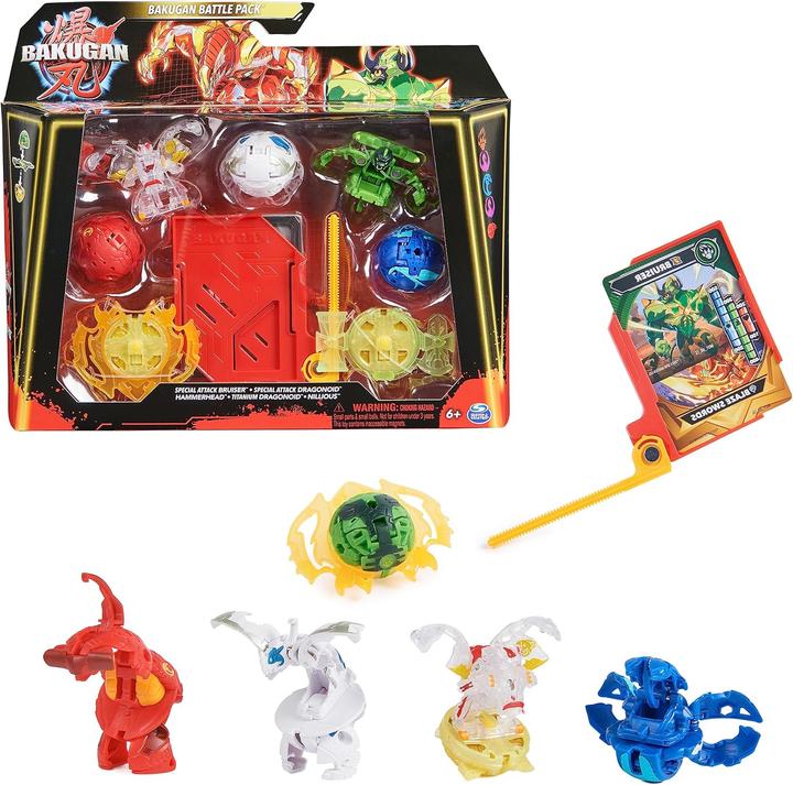 Immagine prodotto Bakugan - Battaglia 5-Pack Attacco Speciale - Bruiser x Dragonoid x Hammerhead x Nillious - actiefigure