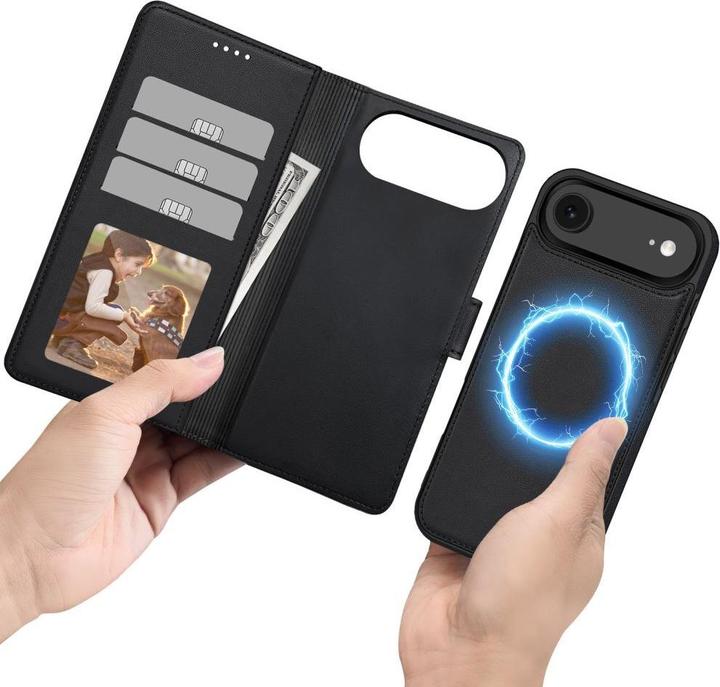 Actual product image Tech-Protect Wallet MagSafe Case für iPhone 17 Air - Mattschwarz (Apple iPhone 17 Pro)