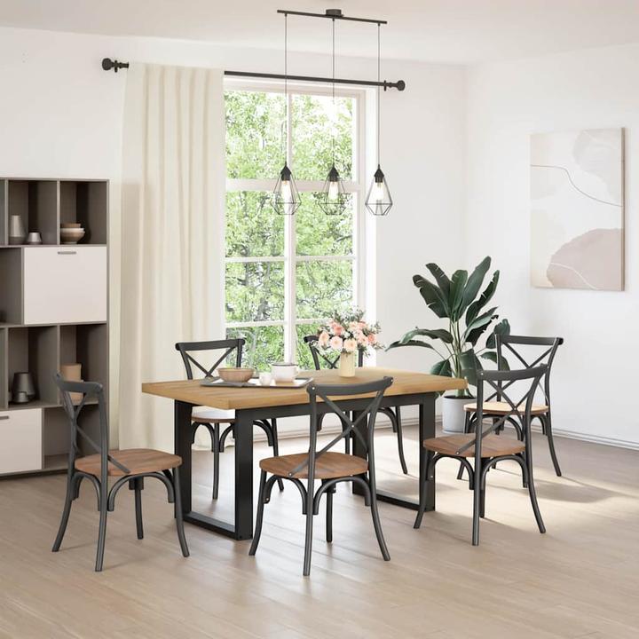 Produktbild VidaXL Esstisch NOAIN U-Form-Beine 160x90x75 cm Massivholz Kiefer (160 x 90 x 75 cm)