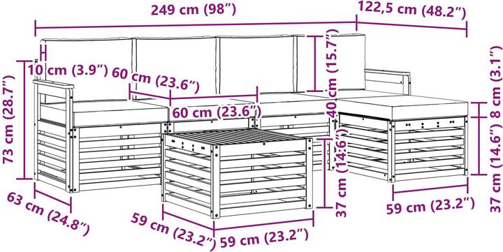 Produktbild vidaXL Outdoor-Sofa