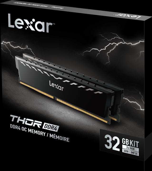 Actual product image Lexar Memory DDR4 THOR OC ()/3600 black (2 x 16GB, 3600 MHz, DDR4-RAM, U-DIMM)
