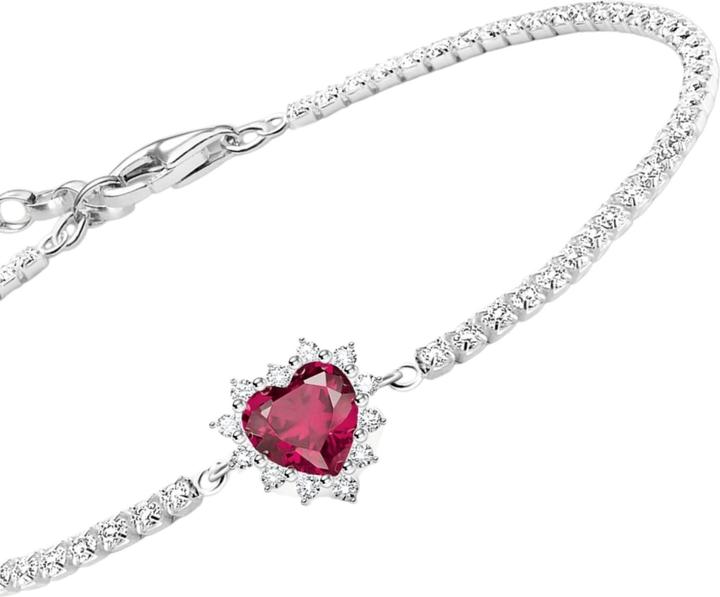 Immagine prodotto Thomas Sabo Herz Armband Romance Silber (19 cm, Argento 925, Brunito)
