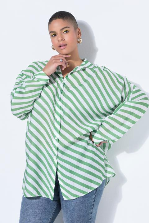 Immagine prodotto Studio Untold Camicia leggermente velata con righe e maniche a pipistrello (42, 44)