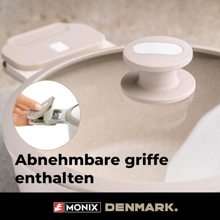 Actual product image Monix 10-Piece Cookware Set with Non-Stick Coating for All Stovetops and Oven (Frying pan, Pot, Cast iron)