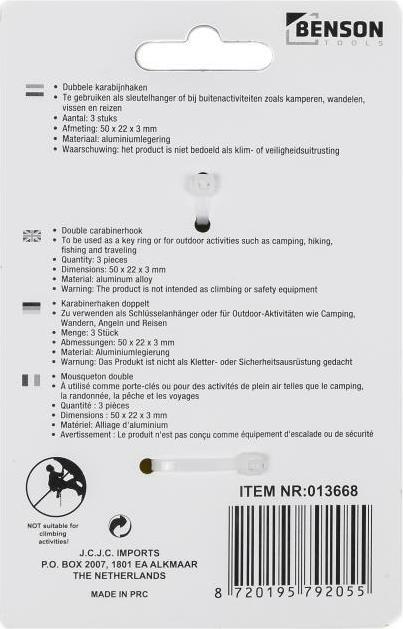 Produktbild Benson Karabinerhaken